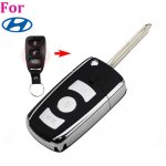 HY-02 3 B Flip Remote Car Key Shell Case for Kia Hyundai