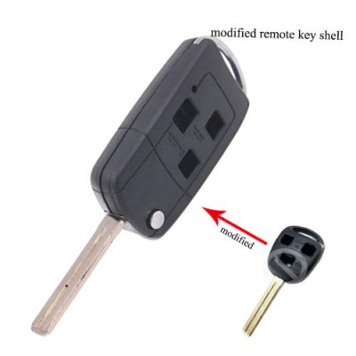 LEX-15 Modified Flip Remote Key Shel 3 buttons for lexus toy48