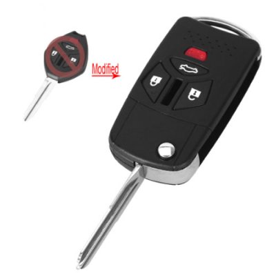 MIT-11 3 +1 Buttons Remote Flip Folding Key Shell for mitsubishi