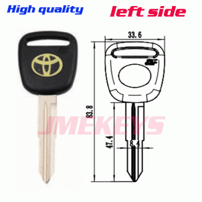 P-043 Gold logo For Toyota Car key Blanks Suppliers Left side