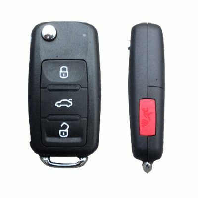 1412-3+1 For VW 3+1 Flip remote car key shell Blanks