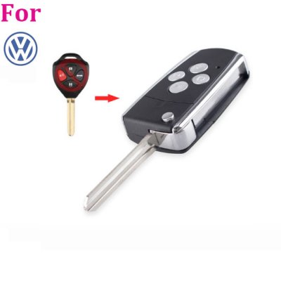 TOY-04 4 B Flip Remote Car Key Shell Fob Case For Toyota Camry