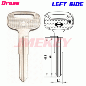 P-527 Brass Car key blansk For HINO LEFT SIDE