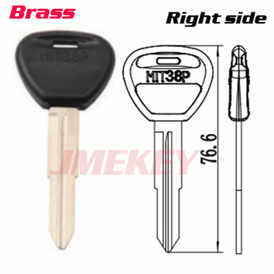 P-138 Replacement BRASS MITSUBISHI KEY BLANKS RIGHT side