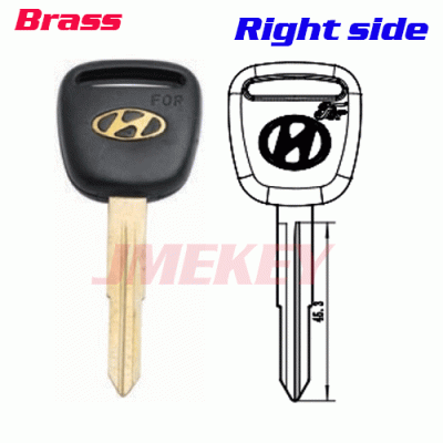 P-236 Gold logo Car key blanks for Hyundai Right side