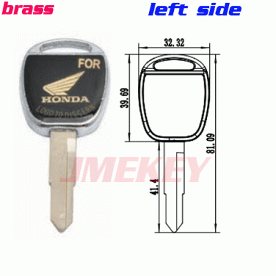 P-421 For Gule Honda motorcycle Key blanks left side