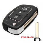 HY-08 3 Buttons Flip Folding Remote key shell for Hyundai