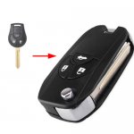 NS-14 3 Buttons Modified Flip Remote Key Shell For Nissan