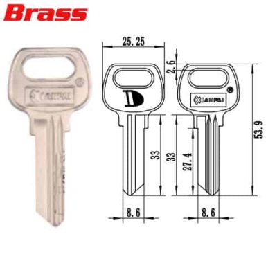 Y-645 Brass House key blanks For dadi