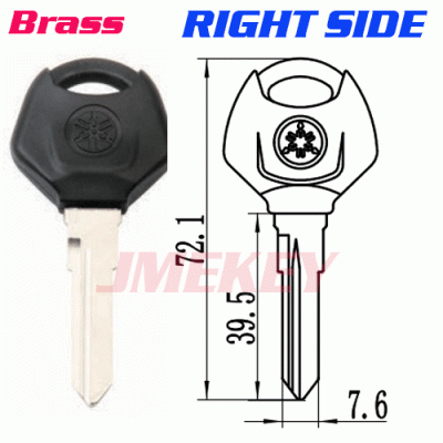 P-455 For BRASS yamaha car Key blanks Right side