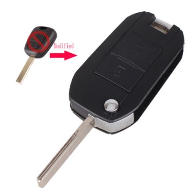 PEU-09 For Peugeot 307 2 buttons remote car key shell