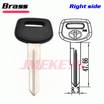 p-026 For Brass Toyota car key Blanks suppliers Right side