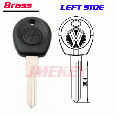 P-264 Replacement Brass Car key blanks For Volkswagen LEFT