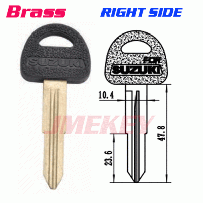 P-299 Replacement BRASS key blanks for Suzuki Right side