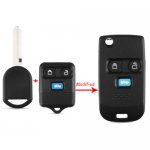 For-11 Modified 3 Buttons Flip Remote Key Shell For FORD