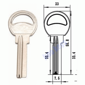 K-021 Thickness 2.2mm Brass House key blanks suppliers Right