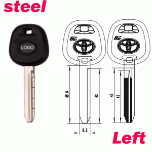 P-437 Steel Iron Car key Blanks For Toyota Toy47