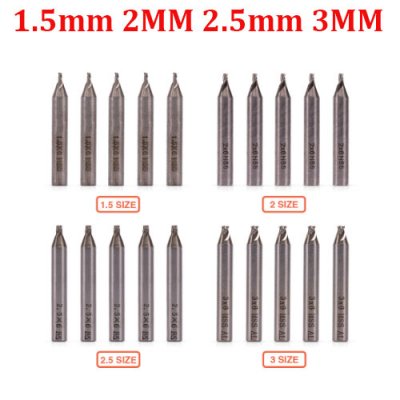 KC-02 1.5mm 2.0mm 2.5mm 3.0mm HSS End Milling Cutters