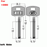 K-036 Brass Door Lock KEY BLANKS 1080 LEFT side