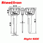 P-514C Steel iron Car key Blanks for Yamaha Right side