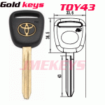 p-031 Gold keys blank car key blank for TOYO car keys Suppliers