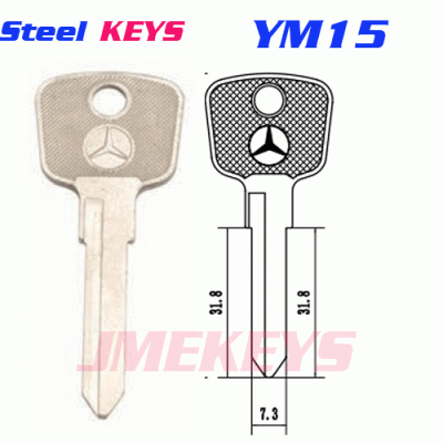 P-010 Replacement STEEL Mercedes benz Key Blanks YM15