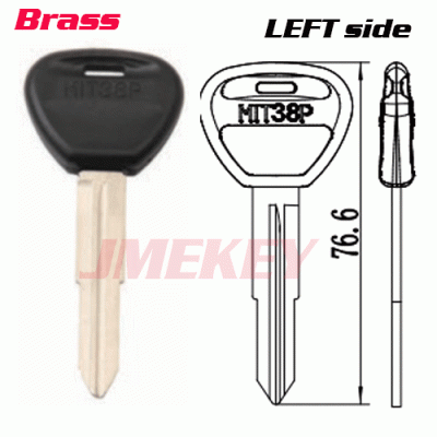 P-135 Replacement BRASS car key Blanks for mitsubishi LEFT side