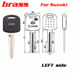 P-468B Brass Car key Blanks for Suzuki left side