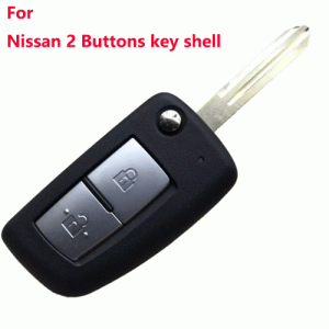 NS-25 For Nissan 2 Button flip key shell Blanks