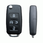 1412-4a For vw 4 Button flip remote key shell