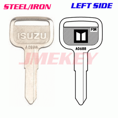 P-522 IRON Car key blansk For Isuzu LEFT SIDE