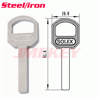 P-593 Steel House key Blanks for Solex Suppliers Whoesale