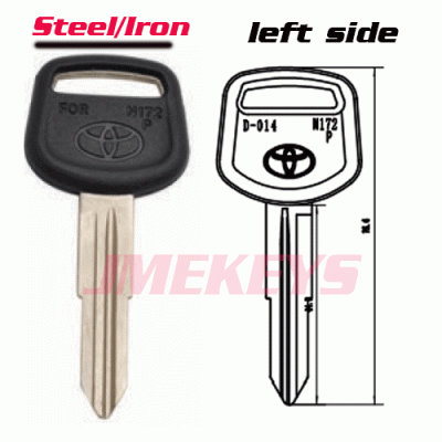 P-058 replacement Iron Toyota car key blanks 1 side left side