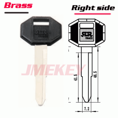 P-127 Replacement Brass car key Blanks for mitsubishi LEFT side