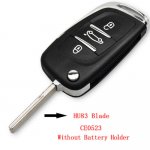 PEU-04 Modified Flip Shell Remote Key Case For peugeot 3 Button