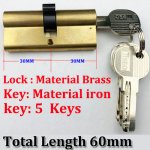 Lock-02 Length60MM Material Brass iron key 5pcs Lock cylinder