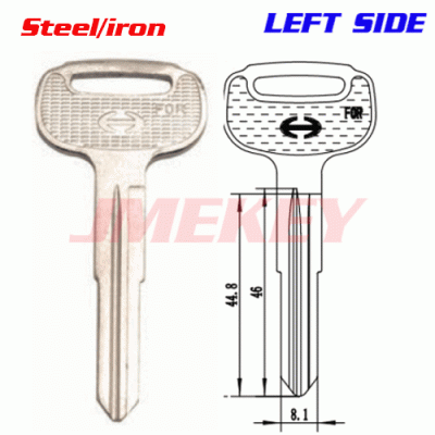 P-528 Steel IRON Car key blansk For HINO LEFT SIDE