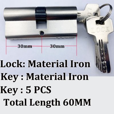 lock-07 Length 60mm Material Iron cylinder 5 pcs key blanks