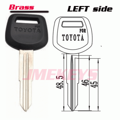 P-051 replacement Brass Toyota blank keys TOY41 left side