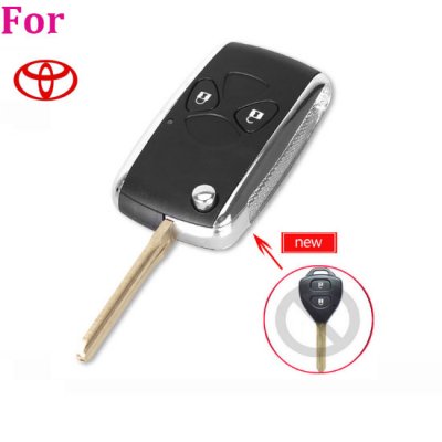 TOY-49 For Toyota 2 buttons flip car remote key shell