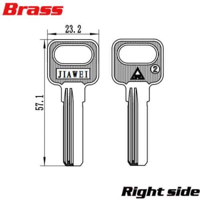 Y-633R Brass House key Blanks jiawei Right side