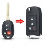 TOY-37 4 Buttons Modified Car Key Case Cover For Toyota