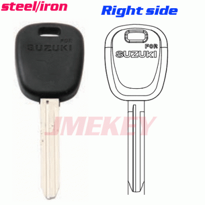 P-338 Replacement IRON Car key blanks For suzuki Right side