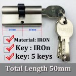 LOCK-01 50mm Length Material Iron Computer Key Lock cylinder