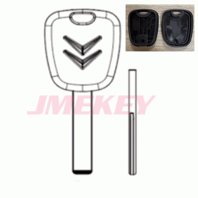 A-197 Transponder Key Shell No Chip For Citroen