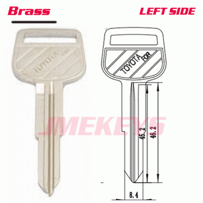 P-077 All Brass for BLANK KEYS FOR TOYOTA left SIDE