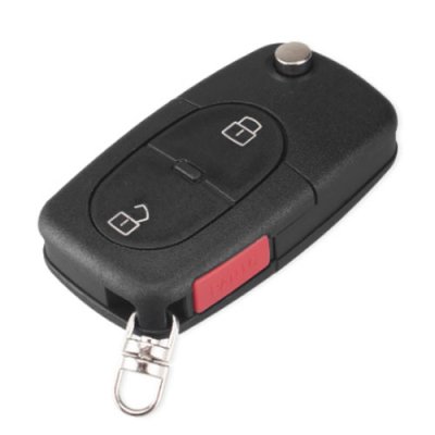 AU-05 3 Buttons Folding Flip Car Remote Key Shell Case For Audi