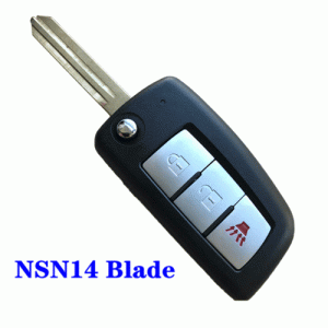 NS-27 For Nissan Flip 3 Button remote car key shell