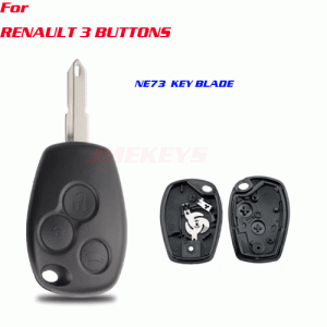 A-102 For Renault 3 buttons key shell with NE73 KEY BLADE