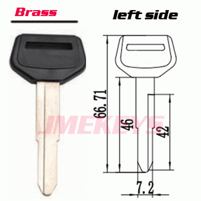 P-075 Replacement Brass Blank car keys for toyota Left side